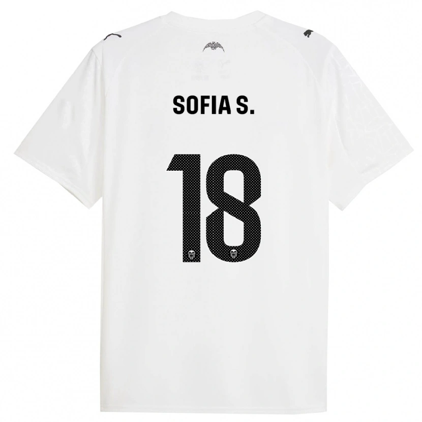 Danxen Kobiety Sofia Silva #18 Biało-Czarny Domowa Koszulka 2025/26 Koszulki Klubowe
