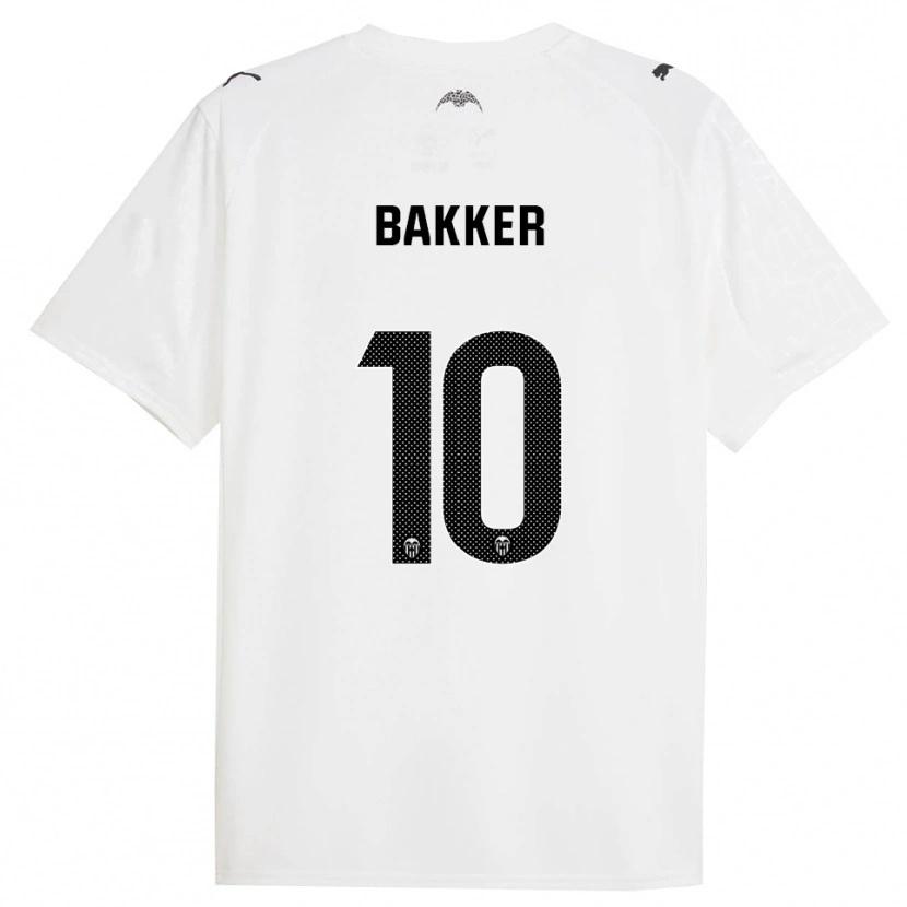 Danxen Kobiety Linda Bakker #10 Biało-Czarny Domowa Koszulka 2025/26 Koszulki Klubowe