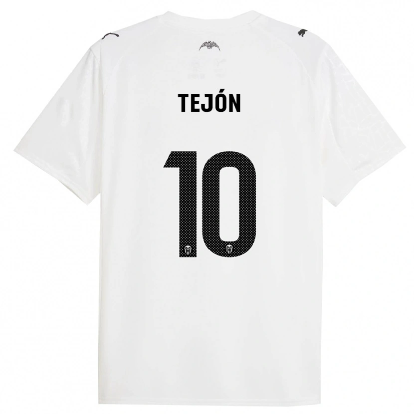 Danxen Kobiety Martín Tejón #10 Biało-Czarny Domowa Koszulka 2025/26 Koszulki Klubowe