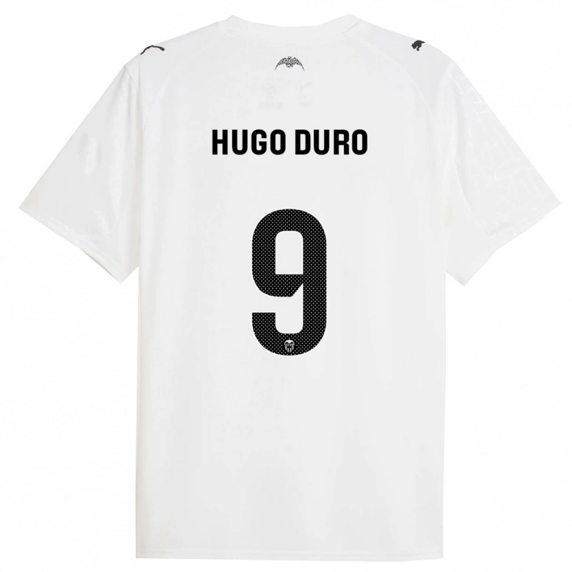 Danxen Kobiety Hugo Duro #9 Biało-Czarny Domowa Koszulka 2025/26 Koszulki Klubowe