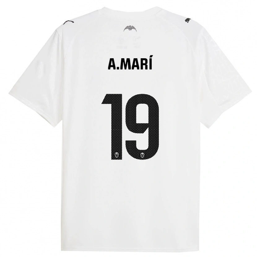 Danxen Kobiety Alberto Marí #19 Biało-Czarny Domowa Koszulka 2025/26 Koszulki Klubowe