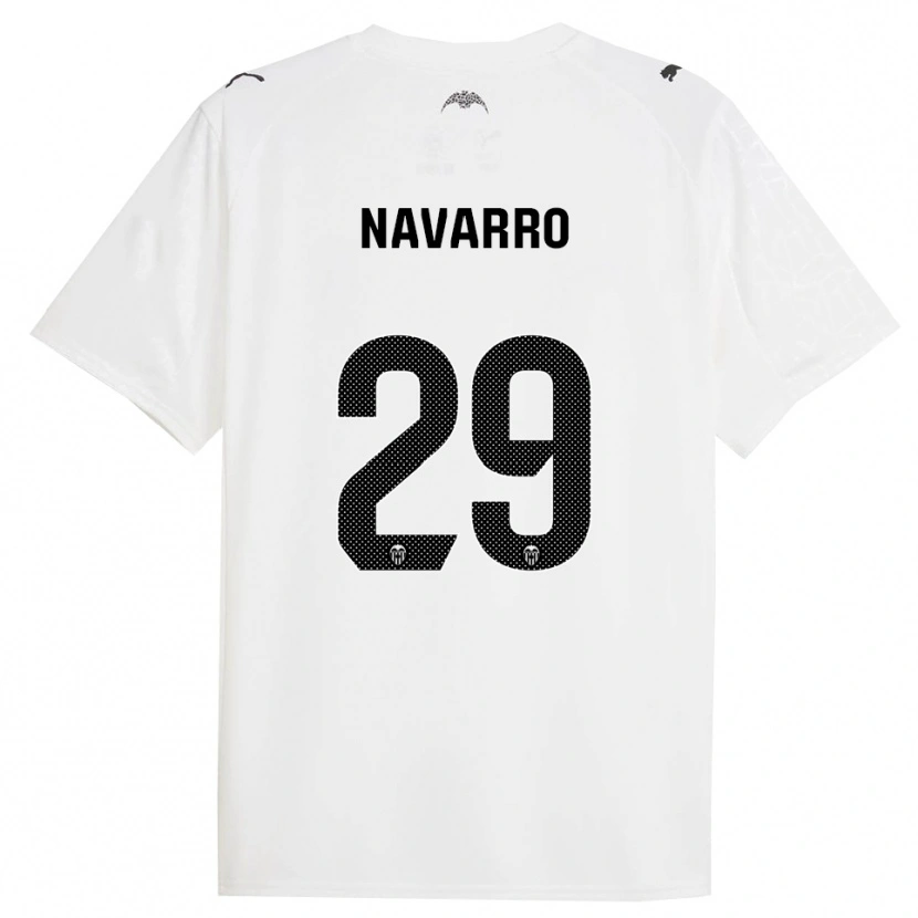 Danxen Kobiety Marcos Navarro #29 Biało-Czarny Domowa Koszulka 2025/26 Koszulki Klubowe