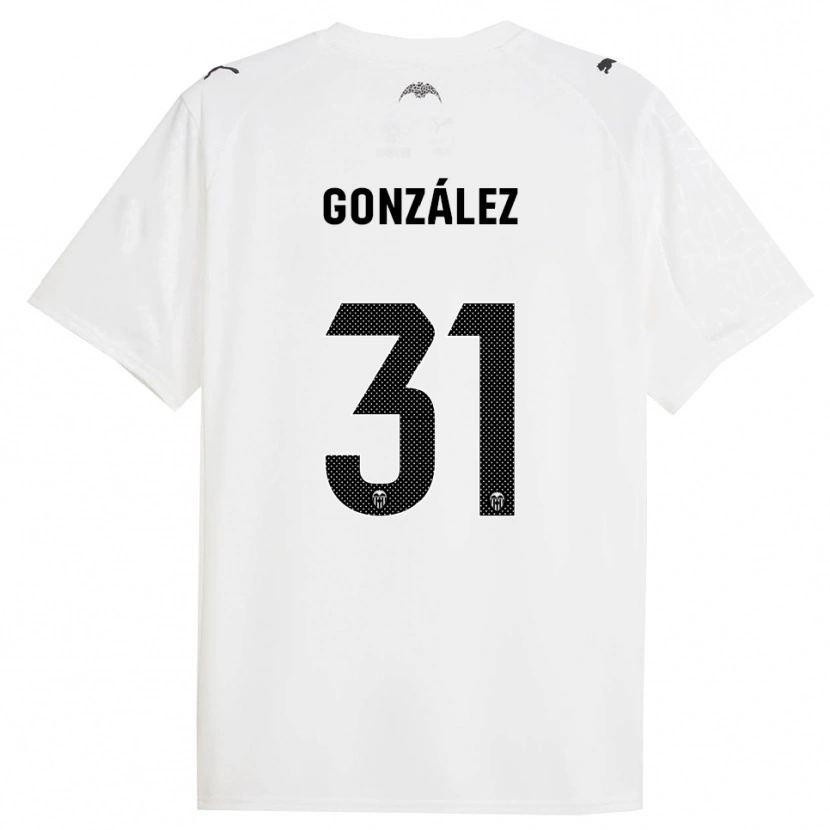 Danxen Kobiety Mario González #31 Biało-Czarny Domowa Koszulka 2025/26 Koszulki Klubowe