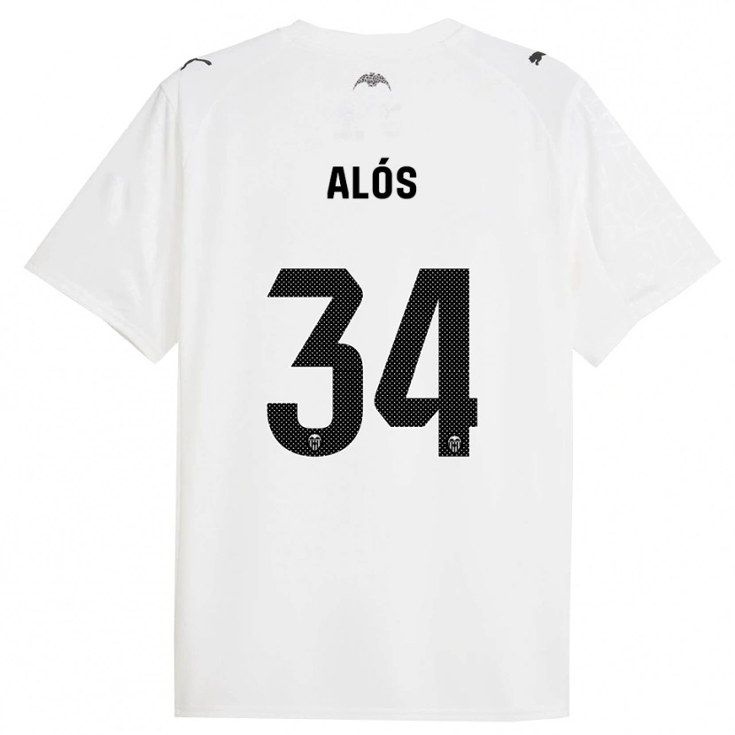 Danxen Kobiety Carlos Alós #34 Biało-Czarny Domowa Koszulka 2025/26 Koszulki Klubowe