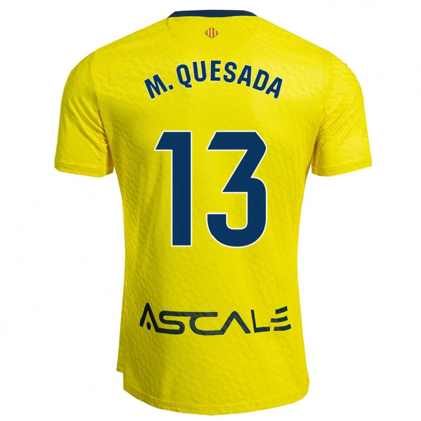 Danxen Kobiety Montserrat Quesada Carrasco #13 Żółto-Granatowy Domowa Koszulka 2025/26 Koszulki Klubowe