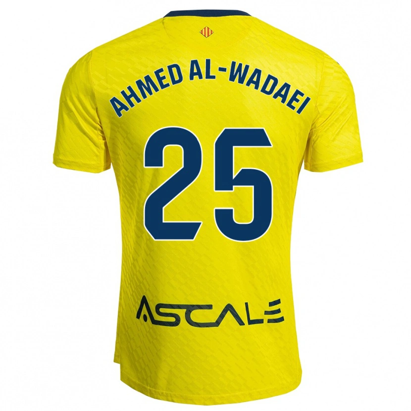 Danxen Kobiety Sayed Ahmed Al-Wadaei #25 Żółto-Granatowy Domowa Koszulka 2025/26 Koszulki Klubowe