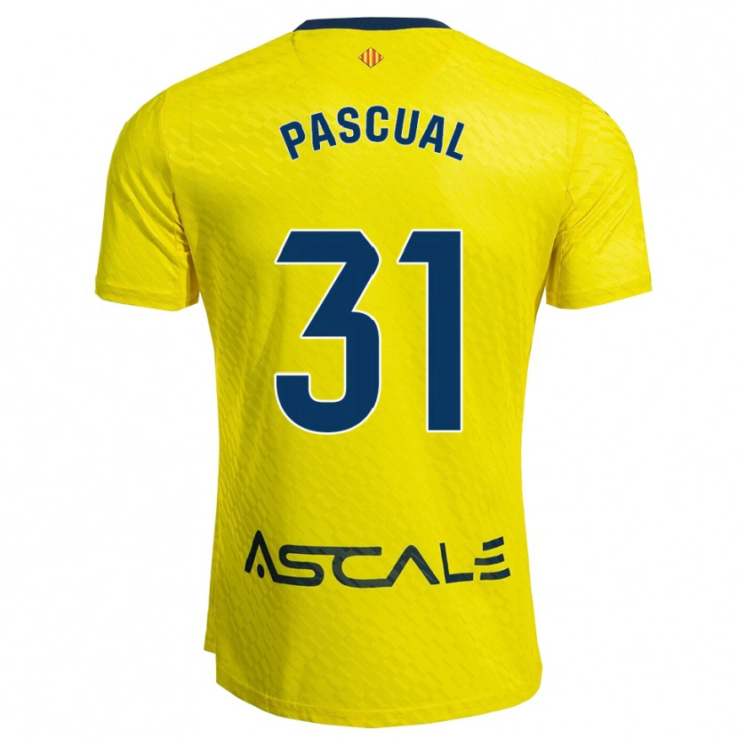 Danxen Kobiety Pablo Pascual #31 Żółto-Granatowy Domowa Koszulka 2025/26 Koszulki Klubowe