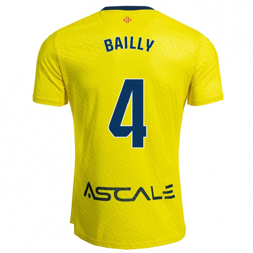 Danxen Kobiety Eric Bailly #4 Żółto-Granatowy Domowa Koszulka 2025/26 Koszulki Klubowe