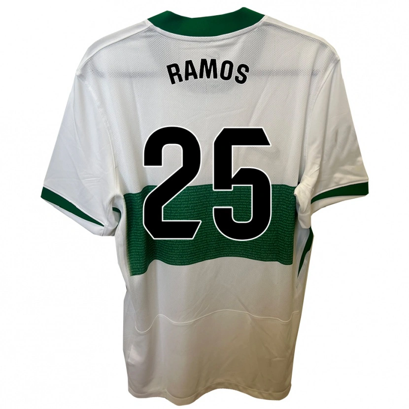 Danxen Kobiety Alejandro Ramos #25 Biało-Zielony Domowa Koszulka 2025/26 Koszulki Klubowe