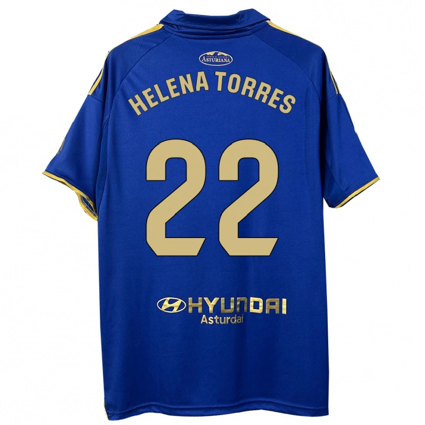 Danxen Kobiety Helena Torres Maiquez #22 Niebiesko-Złoty Domowa Koszulka 2025/26 Koszulki Klubowe