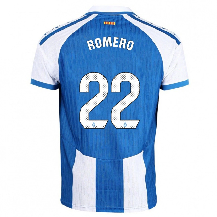Danxen Kobiety Carlos Romero #22 Niebiesko-Biały Domowa Koszulka 2025/26 Koszulki Klubowe