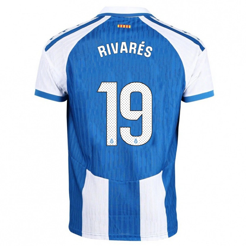 Danxen Kobiety Sergio Rivarés #19 Niebiesko-Biały Domowa Koszulka 2025/26 Koszulki Klubowe