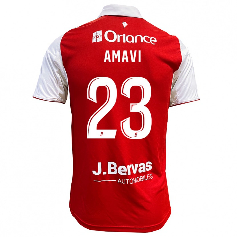 Danxen Kobiety Jordan Amavi #23 Czerwono-Biały Domowa Koszulka 2025/26 Koszulki Klubowe