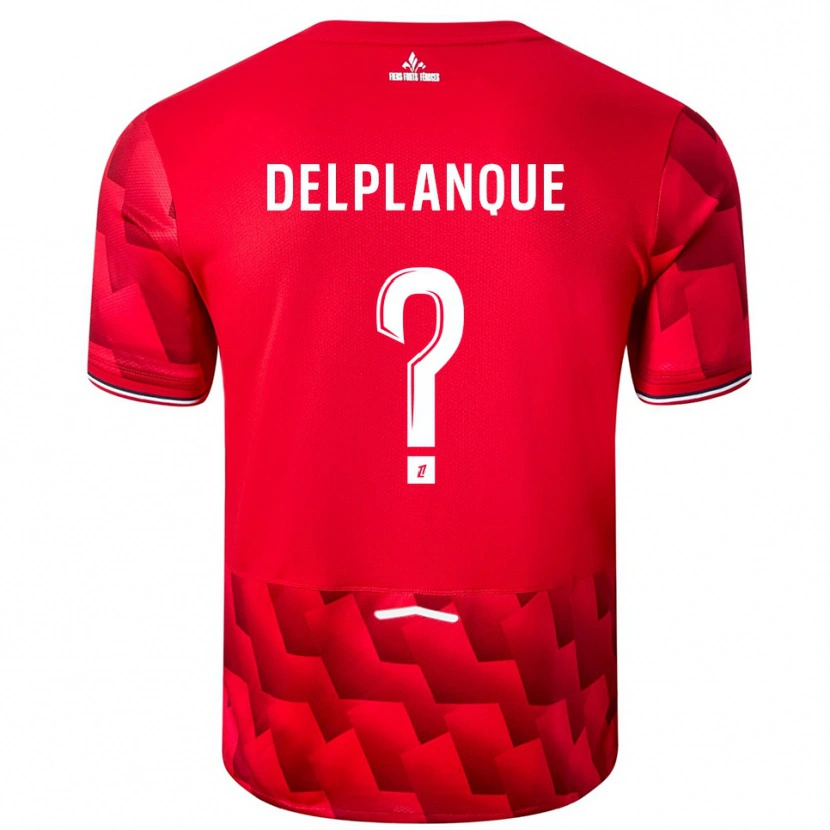 Danxen Kobiety Gaël Delplanque #0 Czerwono-Biały Domowa Koszulka 2025/26 Koszulki Klubowe