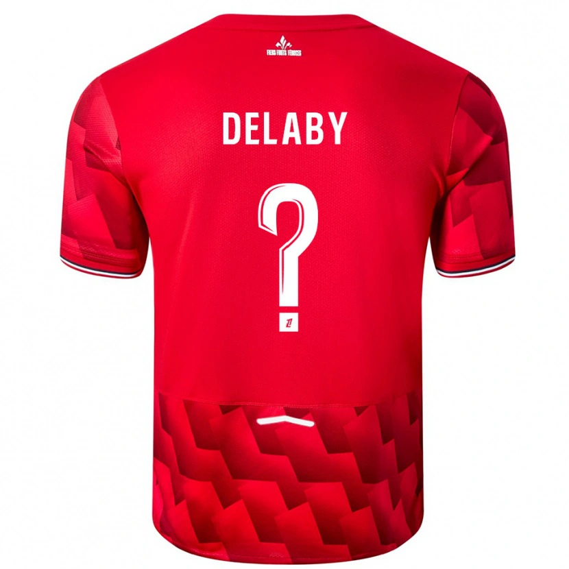 Danxen Kobiety Célia Delaby #0 Czerwono-Biały Domowa Koszulka 2025/26 Koszulki Klubowe