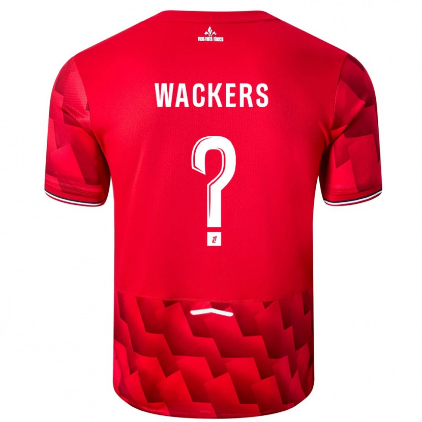 Danxen Kobiety Maxime Wackers #0 Czerwono-Biały Domowa Koszulka 2025/26 Koszulki Klubowe