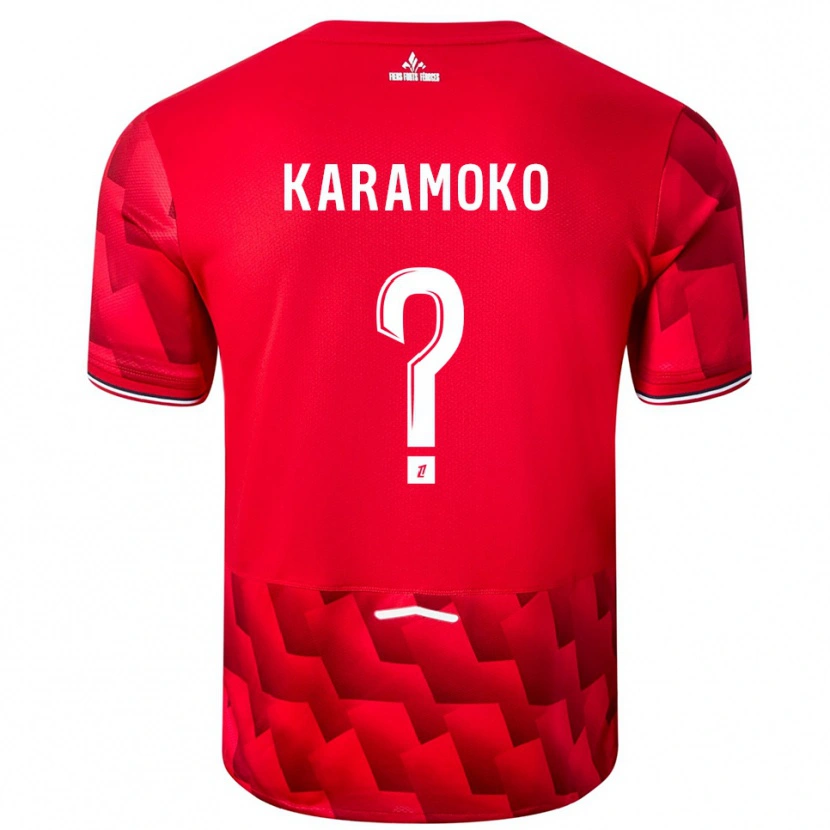 Danxen Kobiety Ibrahim Karamoko #0 Czerwono-Biały Domowa Koszulka 2025/26 Koszulki Klubowe