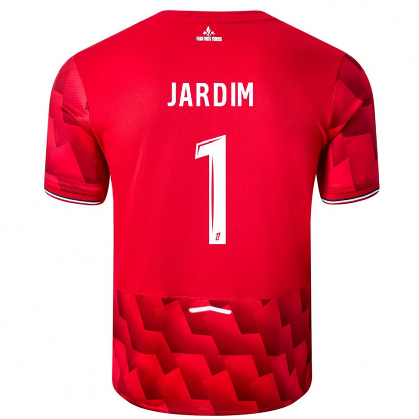 Danxen Kobiety Leo Jardim #1 Czerwono-Biały Domowa Koszulka 2025/26 Koszulki Klubowe