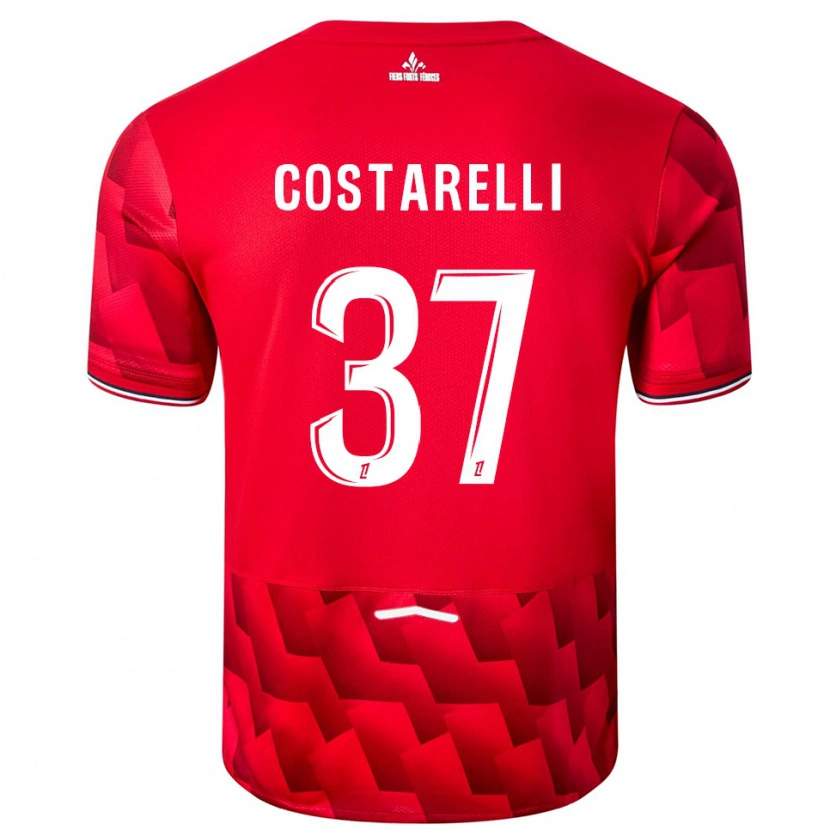 Danxen Kobiety Morgan Costarelli #37 Czerwono-Biały Domowa Koszulka 2025/26 Koszulki Klubowe