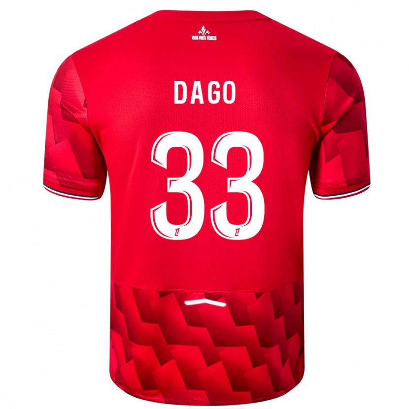 Danxen Kobiety Trévis Dago #33 Czerwono-Biały Domowa Koszulka 2025/26 Koszulki Klubowe