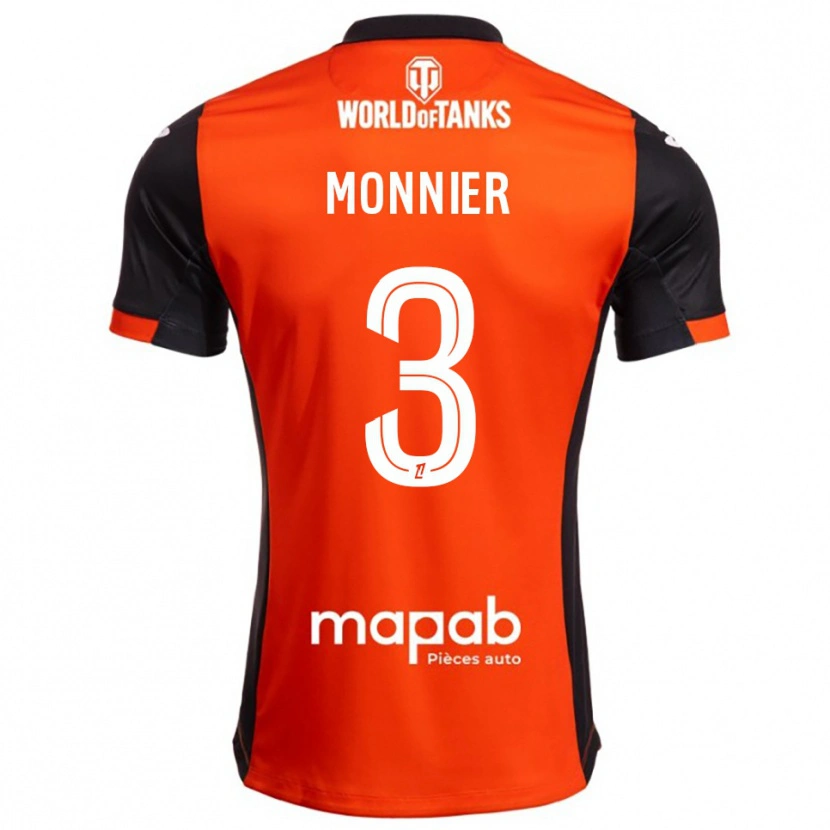 Danxen Kobiety Isaac Monnier #3 Czarno-Pomarańczowy Domowa Koszulka 2025/26 Koszulki Klubowe