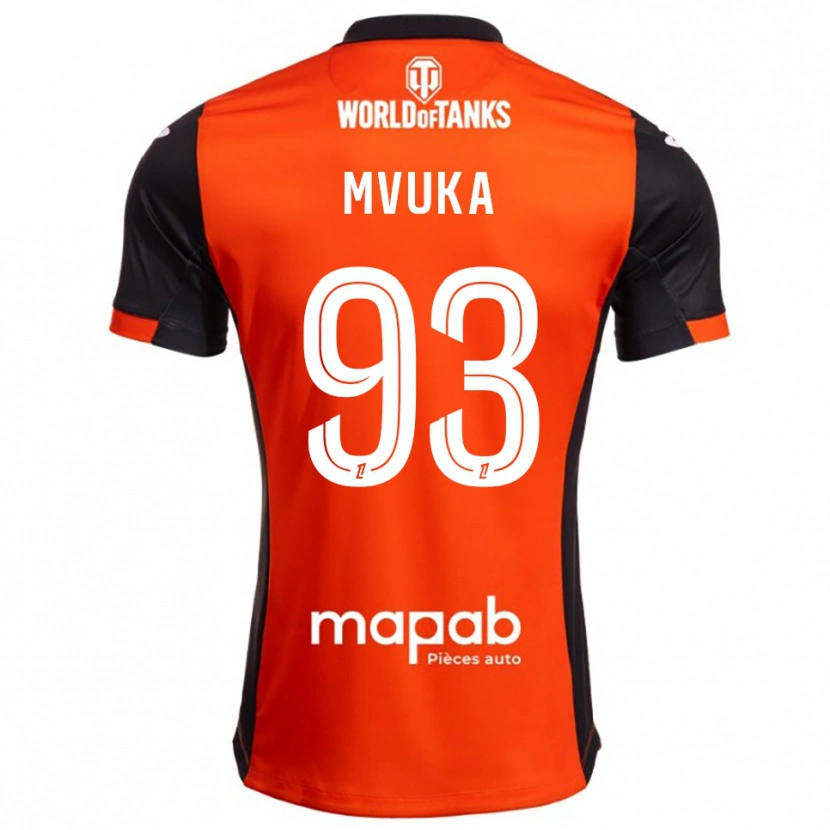 Danxen Kobiety Joel Mvuka #93 Czarno-Pomarańczowy Domowa Koszulka 2025/26 Koszulki Klubowe