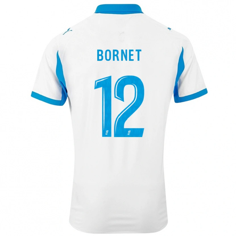 Danxen Kobiety Camille Bornet #12 Biało-Błękitny Domowa Koszulka 2025/26 Koszulki Klubowe