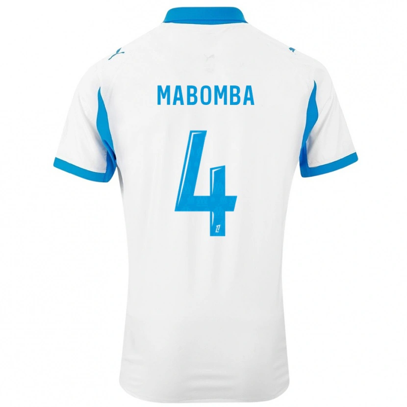 Danxen Kobiety Daniel Mabomba #4 Biało-Błękitny Domowa Koszulka 2025/26 Koszulki Klubowe