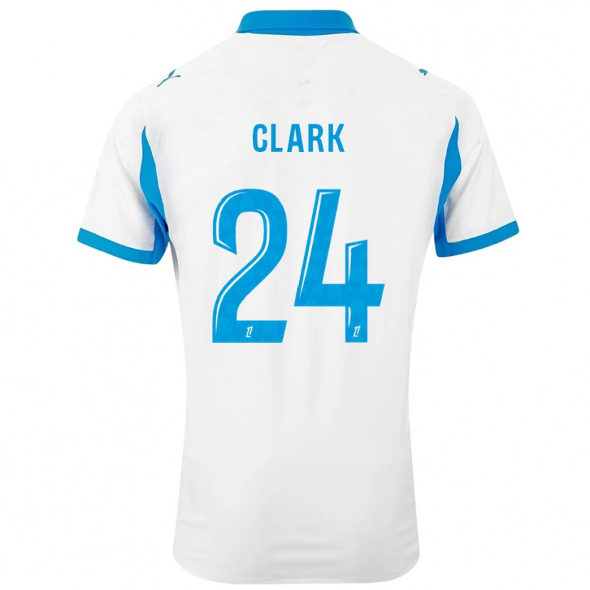 Danxen Kobiety Ashley Clark #24 Biało-Błękitny Domowa Koszulka 2025/26 Koszulki Klubowe