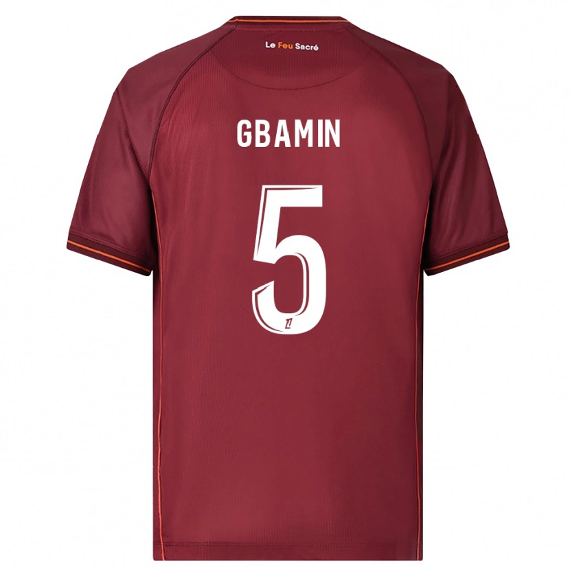 Danxen Kobiety Jean-Philippe Gbamin #5 Bordowo-Biały Domowa Koszulka 2025/26 Koszulki Klubowe