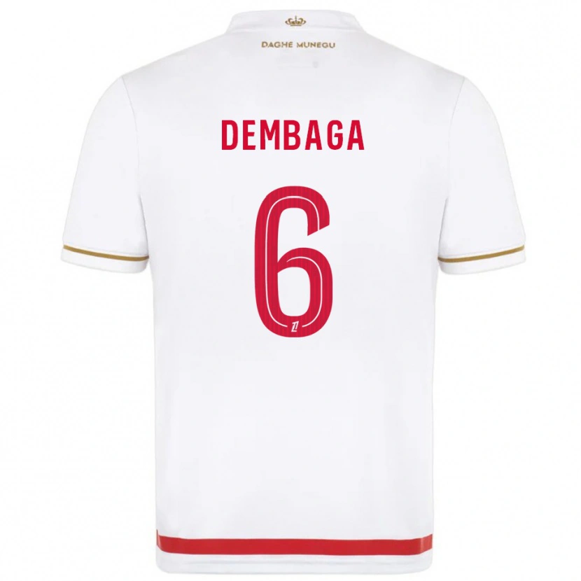 Danxen Kobiety Boubakar Dembaga #6 Czerwono-Biały Domowa Koszulka 2025/26 Koszulki Klubowe