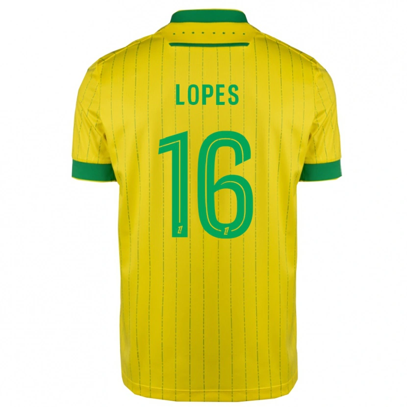 Danxen Kobiety Anthony Lopes #16 Żółto-Zielony Domowa Koszulka 2025/26 Koszulki Klubowe