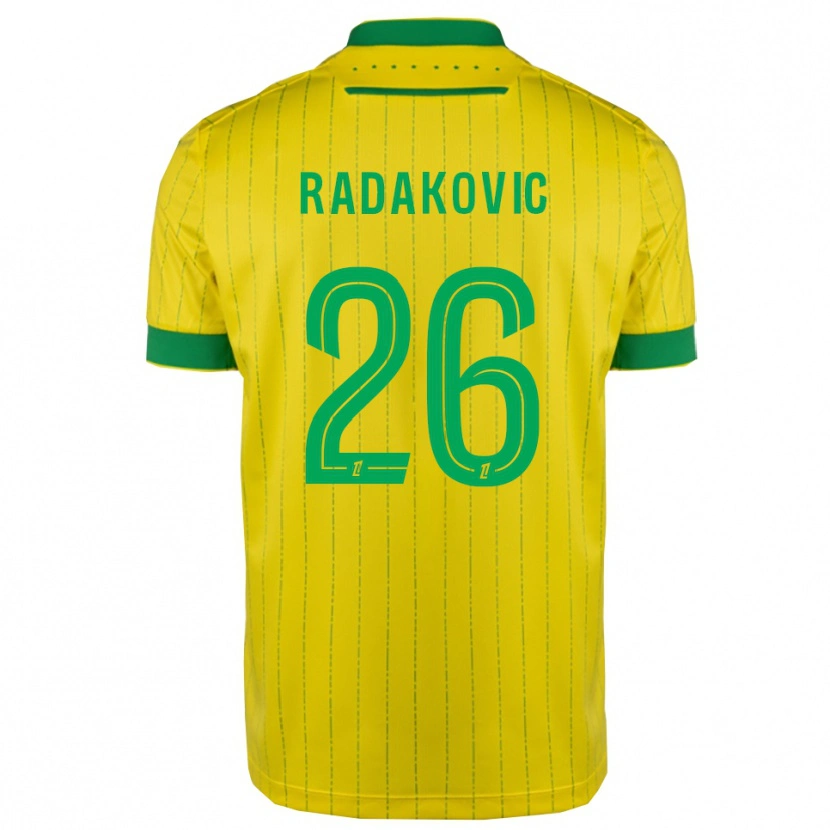 Danxen Kobiety Uros Radakovic #26 Żółto-Zielony Domowa Koszulka 2025/26 Koszulki Klubowe
