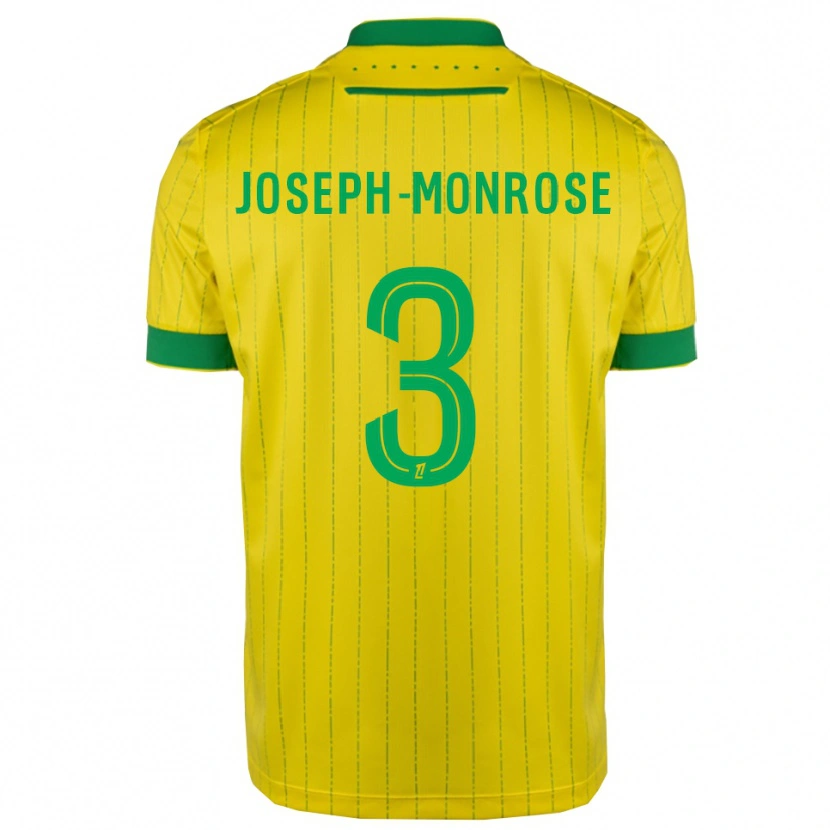 Danxen Kobiety Florian Joseph-Monrose #3 Żółto-Zielony Domowa Koszulka 2025/26 Koszulki Klubowe