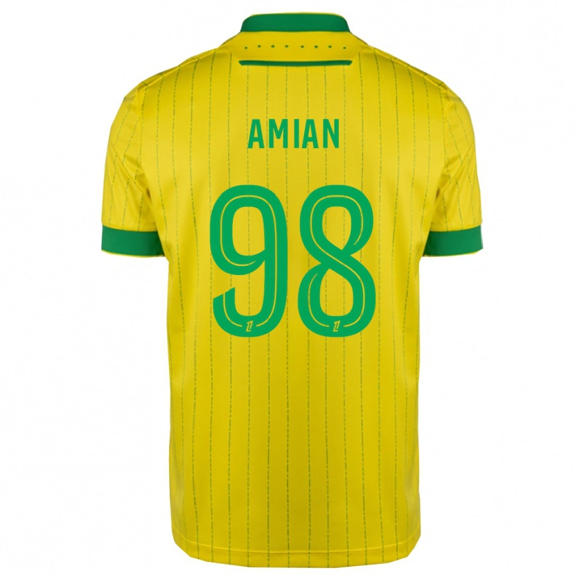 Danxen Kobiety Kelvin Amian #98 Żółto-Zielony Domowa Koszulka 2025/26 Koszulki Klubowe