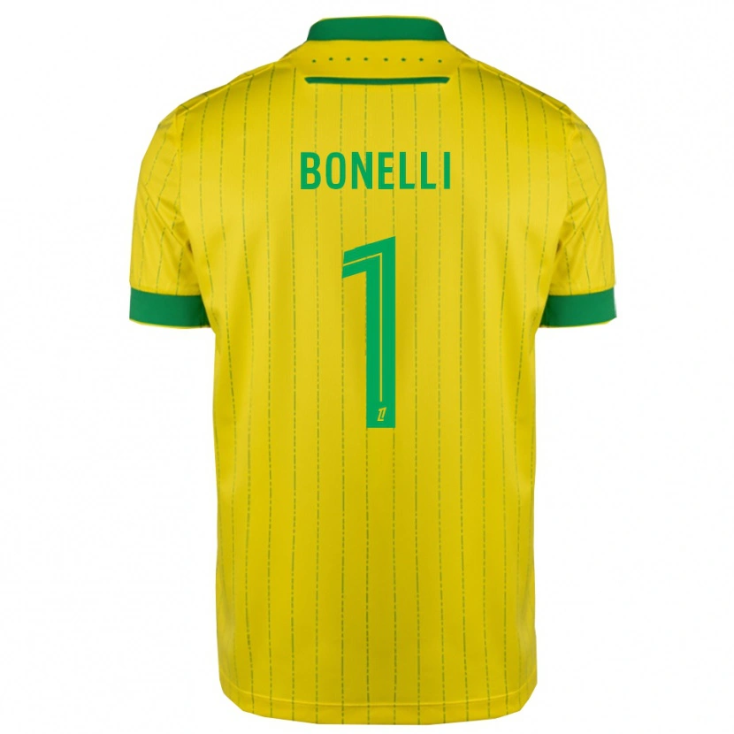 Danxen Kobiety Lucas Bonelli #1 Żółto-Zielony Domowa Koszulka 2025/26 Koszulki Klubowe