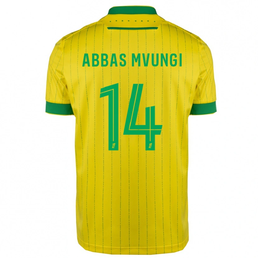 Danxen Kobiety Omar Abbas Mvungi #14 Żółto-Zielony Domowa Koszulka 2025/26 Koszulki Klubowe