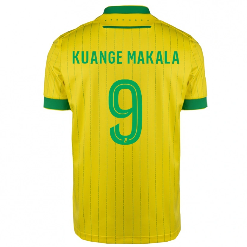 Danxen Kobiety Jordi Kuange Makala #9 Żółto-Zielony Domowa Koszulka 2025/26 Koszulki Klubowe