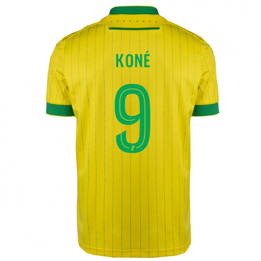 Danxen Kobiety Junior Koné #9 Żółto-Zielony Domowa Koszulka 2025/26 Koszulki Klubowe