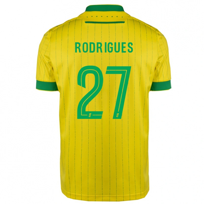 Danxen Kobiety Nelly Rodrigues #27 Żółto-Zielony Domowa Koszulka 2025/26 Koszulki Klubowe