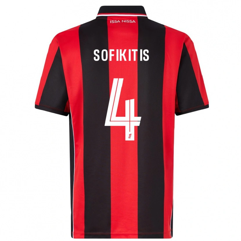 Danxen Kobiety Yanis Sofikitis #4 Czerwono-Czarny Domowa Koszulka 2025/26 Koszulki Klubowe
