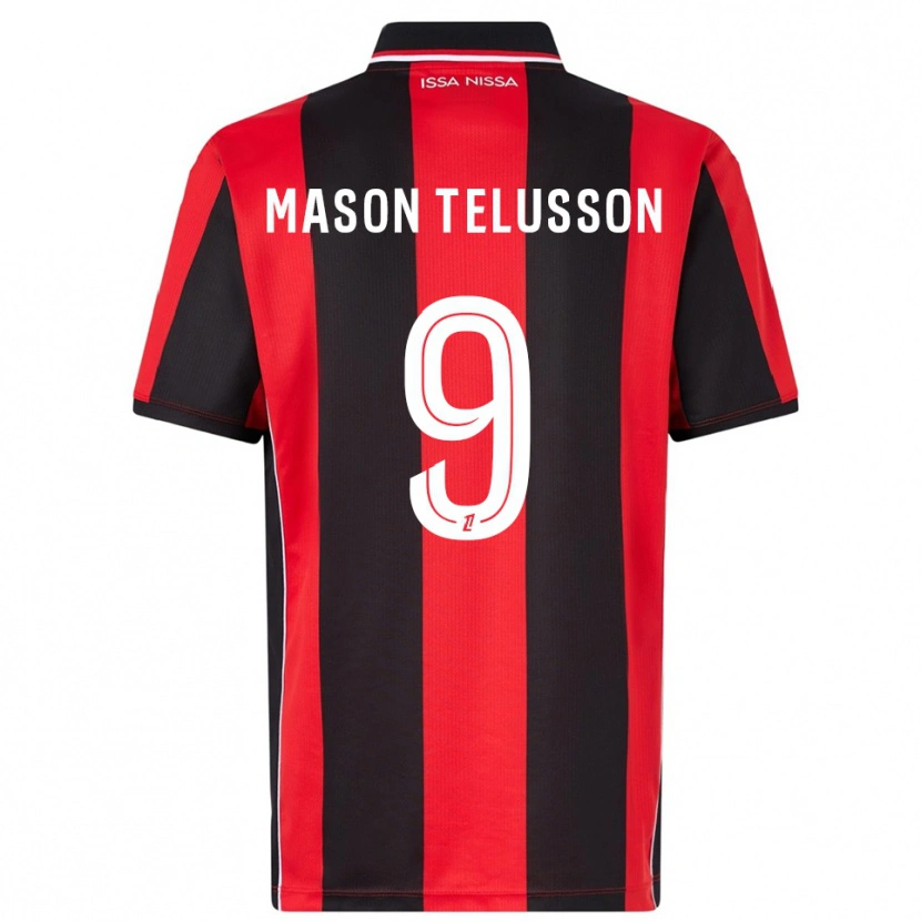 Danxen Kobiety Jah-Mason Telusson #9 Czerwono-Czarny Domowa Koszulka 2025/26 Koszulki Klubowe