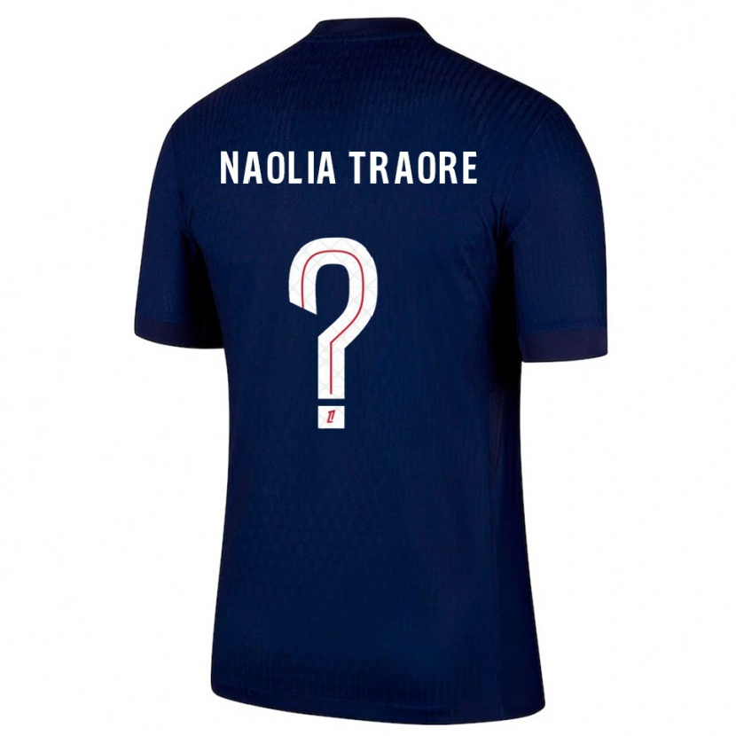 Danxen Kobiety Naolia Traore #0 Granatowo-Czerwony Domowa Koszulka 2025/26 Koszulki Klubowe