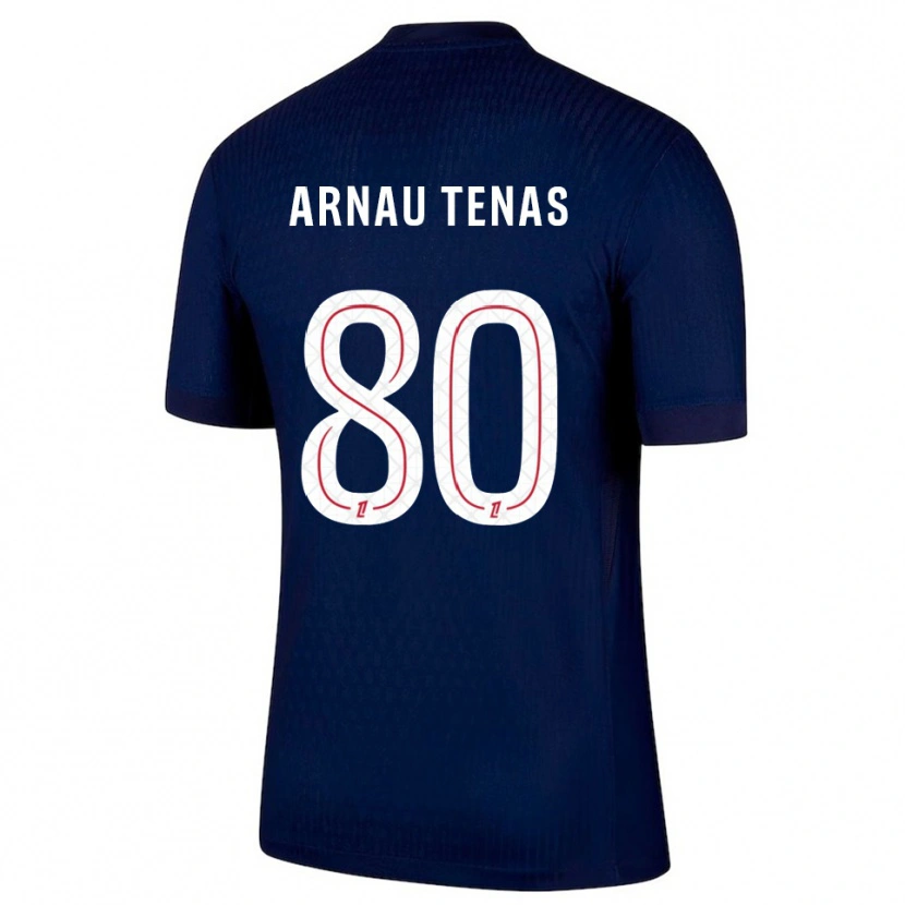 Danxen Kobiety Arnau Tenas #80 Granatowo-Czerwony Domowa Koszulka 2025/26 Koszulki Klubowe