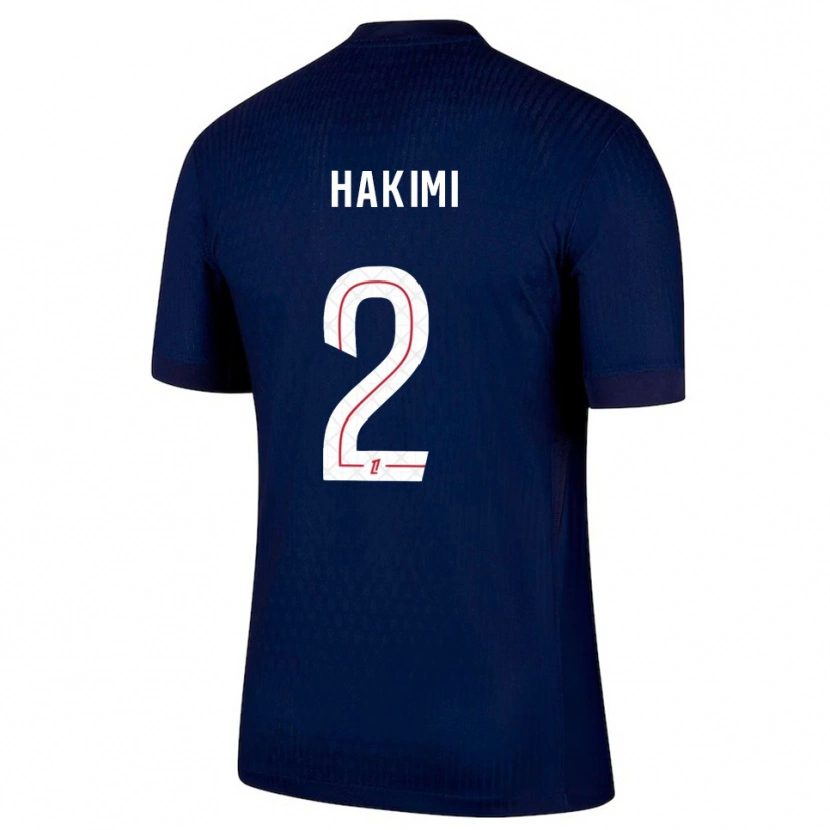 Danxen Kobiety Achraf Hakimi #2 Granatowo-Czerwony Domowa Koszulka 2025/26 Koszulki Klubowe