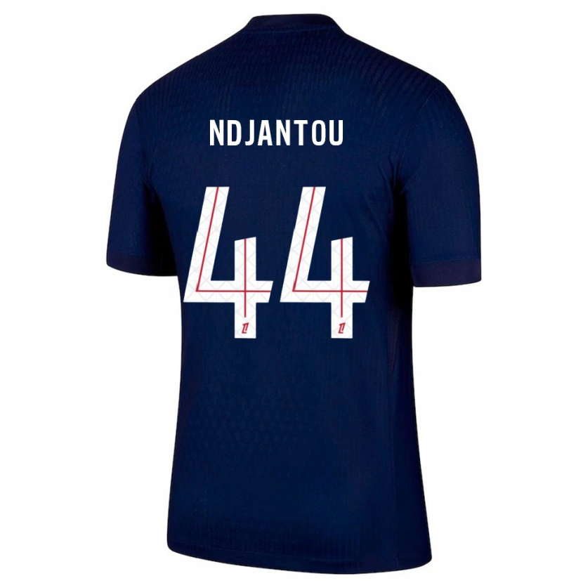 Danxen Kobiety Quentin Ndjantou #44 Granatowo-Czerwony Domowa Koszulka 2025/26 Koszulki Klubowe