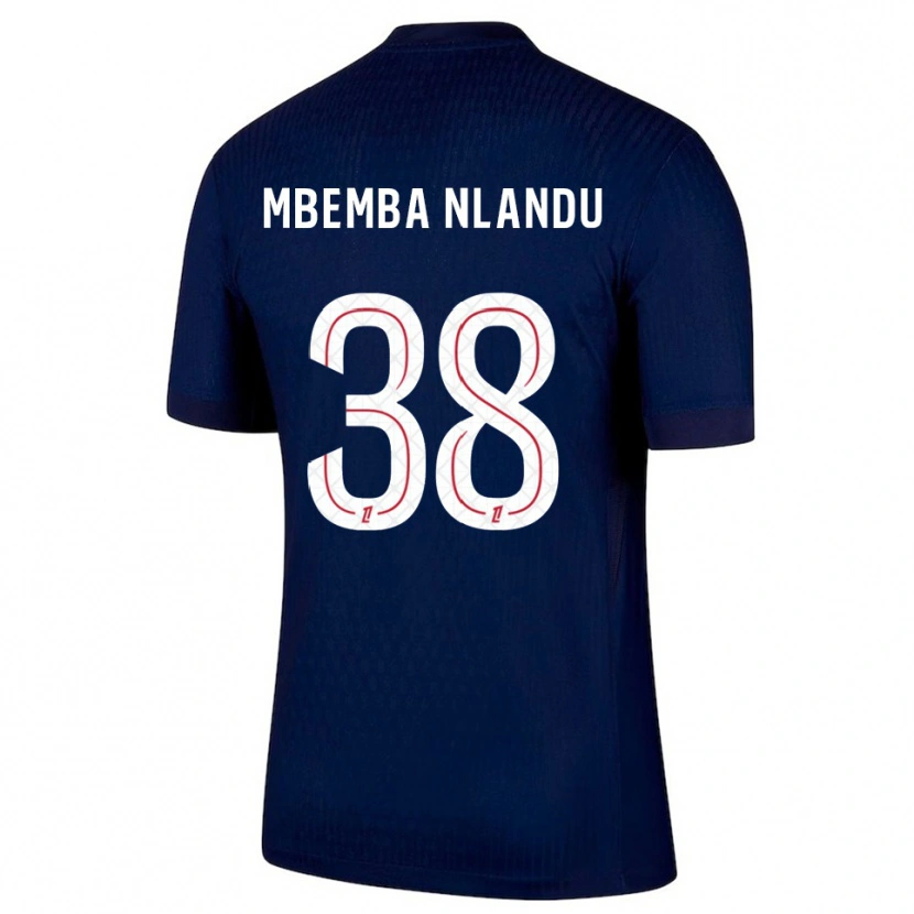 Danxen Kobiety Emmanuel Mbemba #38 Granatowo-Czerwony Domowa Koszulka 2025/26 Koszulki Klubowe