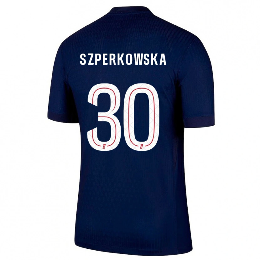 Danxen Kobiety Oliwia Szperkowska #30 Granatowo-Czerwony Domowa Koszulka 2025/26 Koszulki Klubowe