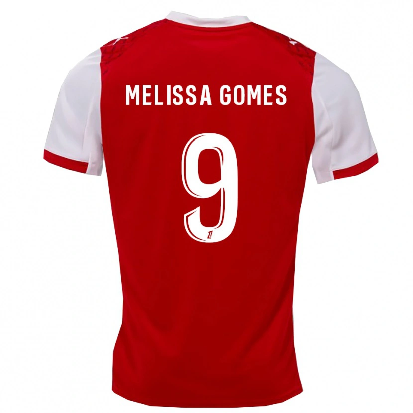 Danxen Kobiety Melissa Ferreira Gomes #9 Czerwono-Biały Domowa Koszulka 2025/26 Koszulki Klubowe