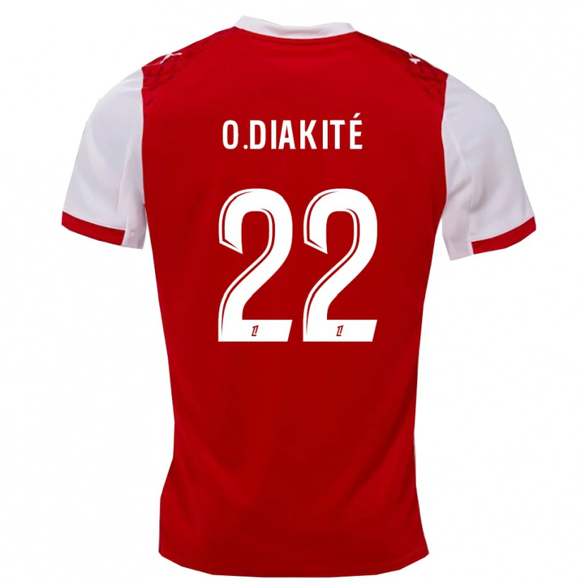 Danxen Kobiety Oumar Diakité #22 Czerwono-Biały Domowa Koszulka 2025/26 Koszulki Klubowe